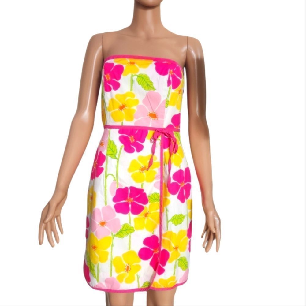 Lily Pulitzer floral strapless summer mini dress